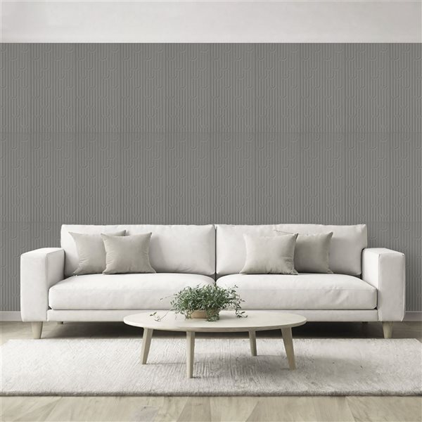 Dundee Deco Peel and Stick 3D Wall Panels 1.6 x 3.4-ft (55-ft²) - Rose Taupe