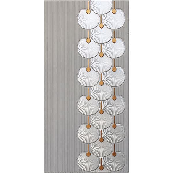 Dundee Deco Peel and Stick 3D Wall Panels 1.6 x 3.4-ft (55-ft²) - Royal Silver