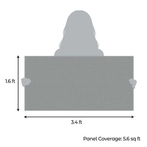 Dundee Deco Peel and Stick 3D Wall Panels 1.6 x 3.4-ft (55-ft²) - Alpaca Grey
