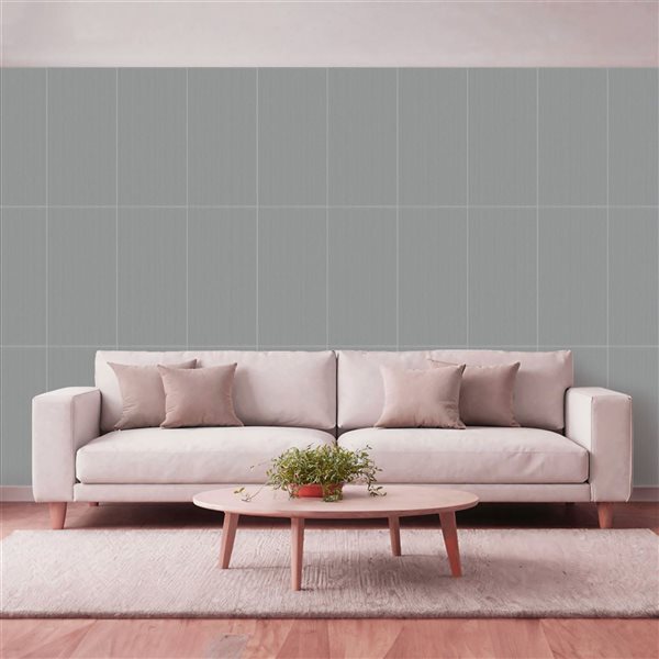 Dundee Deco Peel and Stick 3D Wall Panels 1.6 x 3.4-ft (55-ft²) - Alpaca Grey