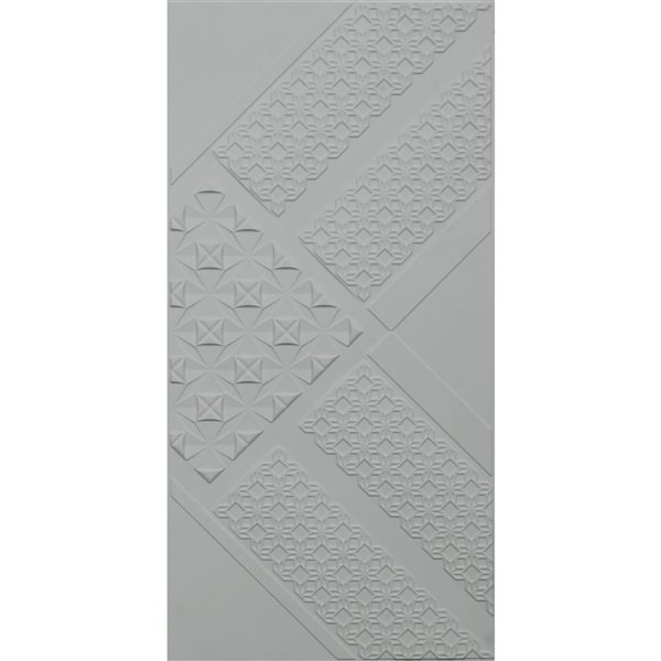 Dundee Deco Peel and Stick 3D Wall Panels 1.6 x 3.4-ft (55-ft²) - Alpaca Grey