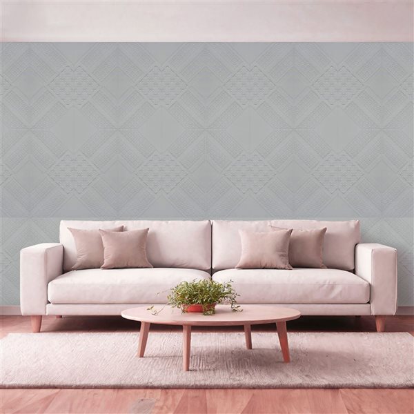 Dundee Deco Peel and Stick 3D Wall Panels 1.6 x 3.4-ft (55-ft²) - Alpaca Grey