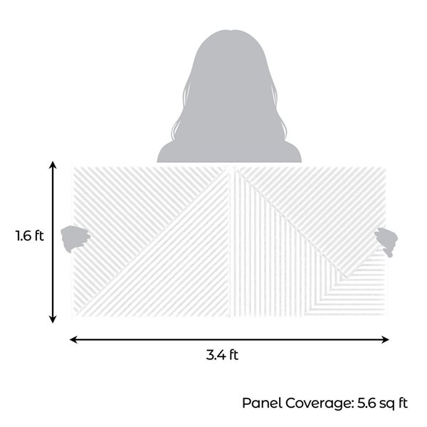 Dundee Deco Peel and Stick 3D Wall Panels 1.6 x 3.4-ft (55-ft²) - White
