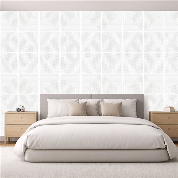 Dundee Deco Peel and Stick 3D Wall Panels 1.6 x 3.4-ft (55-ft²) - White