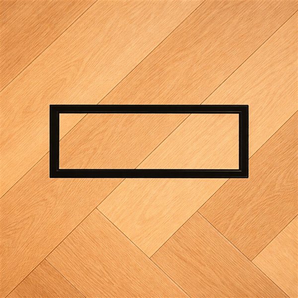 Khan Supply CO Undermount Steel Floor Vent 3 x 10-in with Flooring Inlay