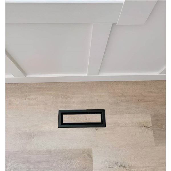 Khan Supply CO Drop-In Steel Floor Vent 4 x 10-in with Flooring Inlay - Black