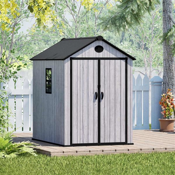 Arrow Garden Shed Resin 6 x 8-ft - Ash Grey