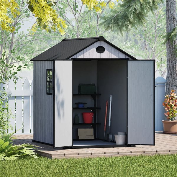 Arrow Garden Shed Resin 6 x 8-ft - Ash Grey