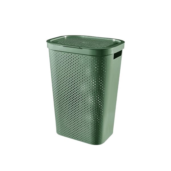 Modern Homes Plastic Laundry Hamper 60 L - Sage Green