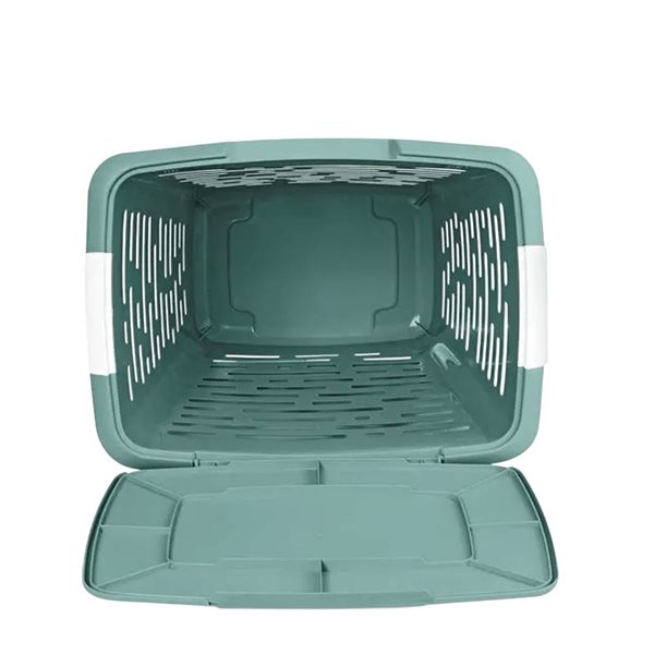 Modern Homes Plastic Laundry Hamper 60 L - Sage Green