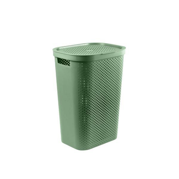 Modern Homes Plastic Laundry Hamper 60 L - Sage Green