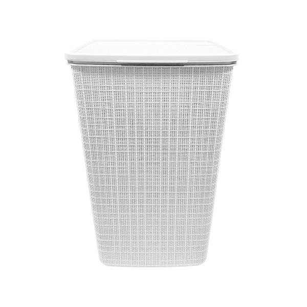 Modern Homes Plastic Laundry Basket 60 L - White