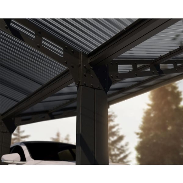 Palram by Canopia Sydney Apex Double Wings Carport Kit 20 x 20-ft