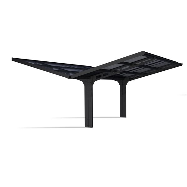 Palram by Canopia Sydney Apex Double Wings Carport Kit 20 x 20-ft