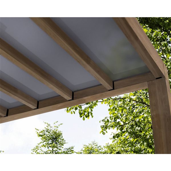 Canopia by Palram Helsinki Patio Cover Kit 10 x 11-ft - Cedar Wood