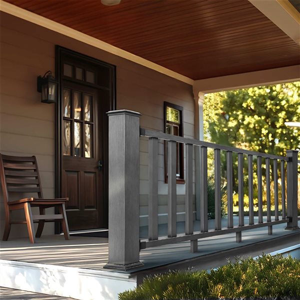 everhome Composite Railing Post 46-in - Graphite