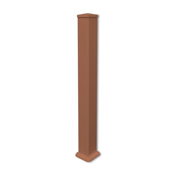 everhome Outdoor Railing Post 3.7-ft - Brown Vinyl