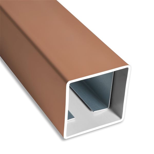 everhome Outdoor Railing Post 3.7-ft - Brown Vinyl