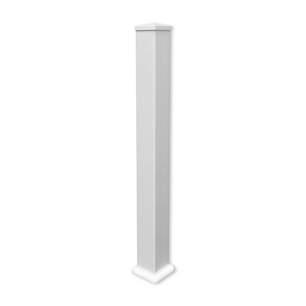 everhome Outdoor Railing Post 3.7-ft - White Vinyl