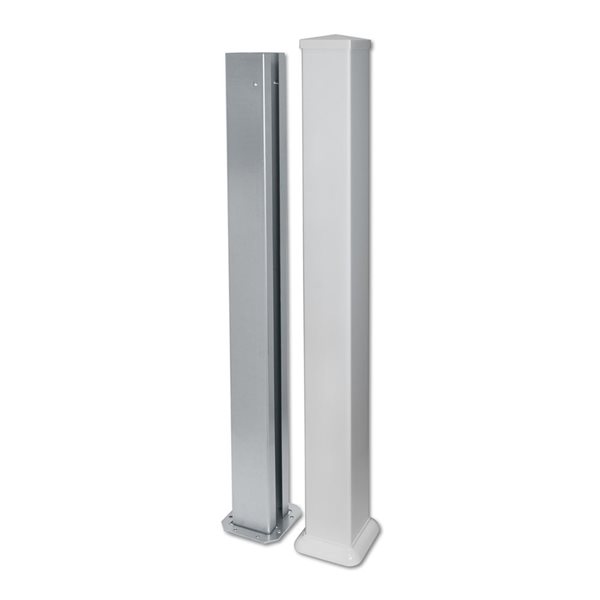 everhome Outdoor Railing Post 3.7-ft - White Vinyl