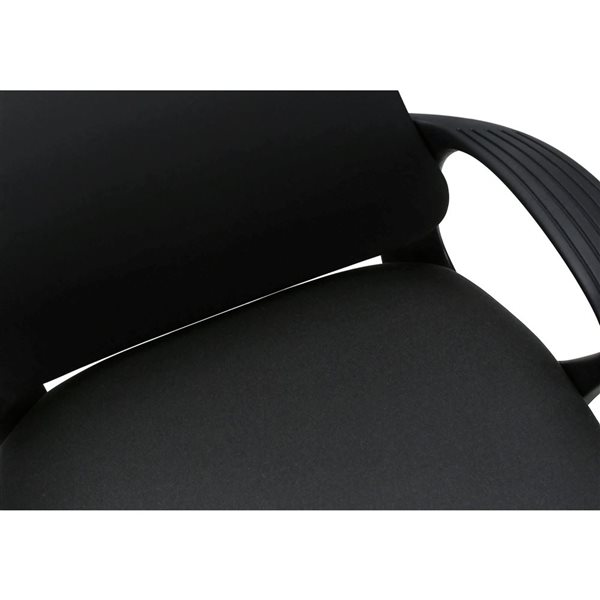 Monarch Specialties Ergonomic Swivel Office Chair Fabric Covered w/ Adjustable Height and Tilt + Armrests - Black