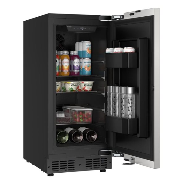 KoolMore Built-in Panel Ready Undercounter Beverage Refrigerator 15-in - Stainless Steel