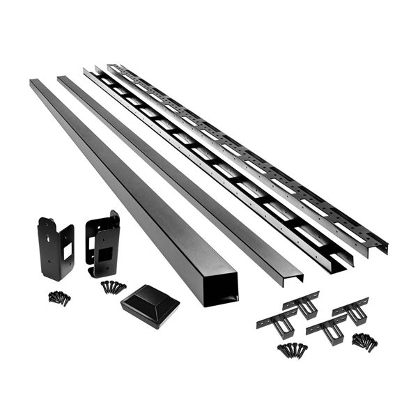 SLIPFENCE 7-ft Vertical Wood Shadowbox Fence Panel Kit w/ One 3-in x 3-in x 10-ft Post