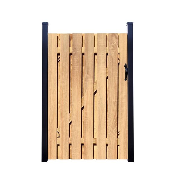 SLIPFENCE 8-ft Vertical Wood Shadowbox Fence Panel Kit w/ Two 3 x 3 x 12.3-in Posts