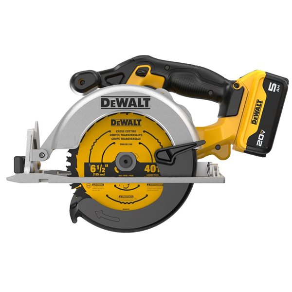 DEWALT Cordless Circular Saw Kit 20 V 6-1/2-in - 5.0-Ah
