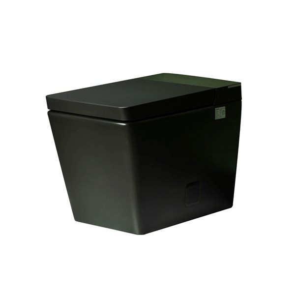 Woodbridge Square Smart Bidet Toilet w/ Tank - Auto Open/Close + Auto Flush and Foot Sensor + Spray Modes - Matte Black