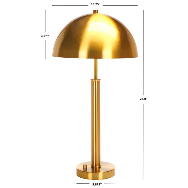 Safavieh Harvey Table Lamp with Metal Dome Shade - Gold