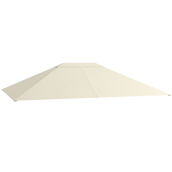 Outsunny Garden Gazebo Canopy Replacement 10 x 13-ft - Cream White 84C ...