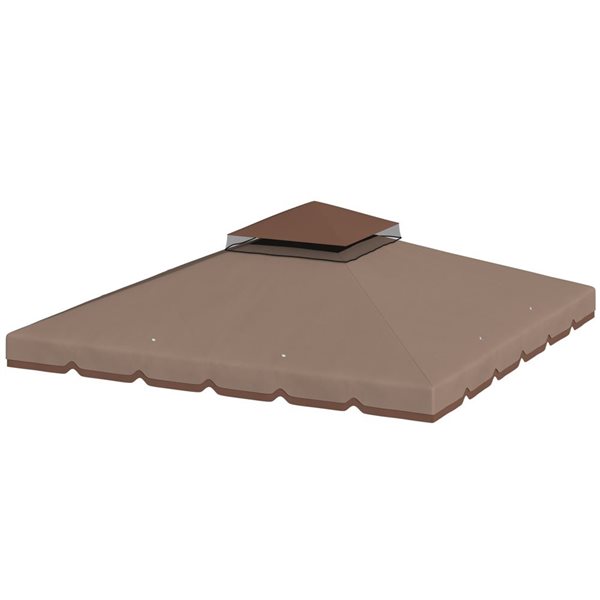 Outsunny Gazebo Canopy Replacement with 2-Tier Roof 10 x 10-ft 84C ...