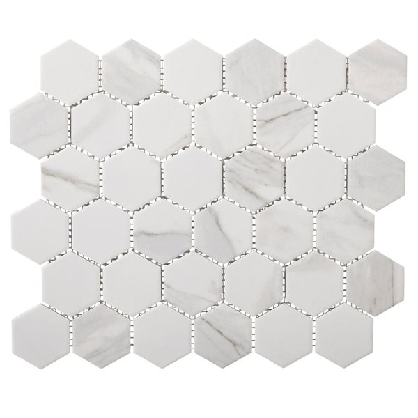 Tile Rona Simpolo Tile Porcelain Hexagon Mosaic Tile for Wall and Floor ...