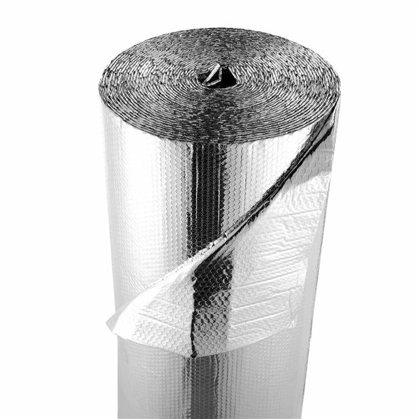R14 Insulation Rona VEVOR Reflective Insulation Double-Sided Aluminum Foil Roll 48-in x 100 ...