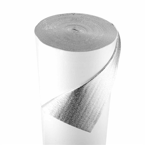 R14 Insulation Rona VEVOR Reflective Insulation EPE Foam Core Roll 48-in x 3-mm x 250-ft ...