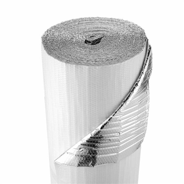 R14 Insulation Rona VEVOR Reflective Insulation Aluminum Foil Roll 48-in x 100-ft ...