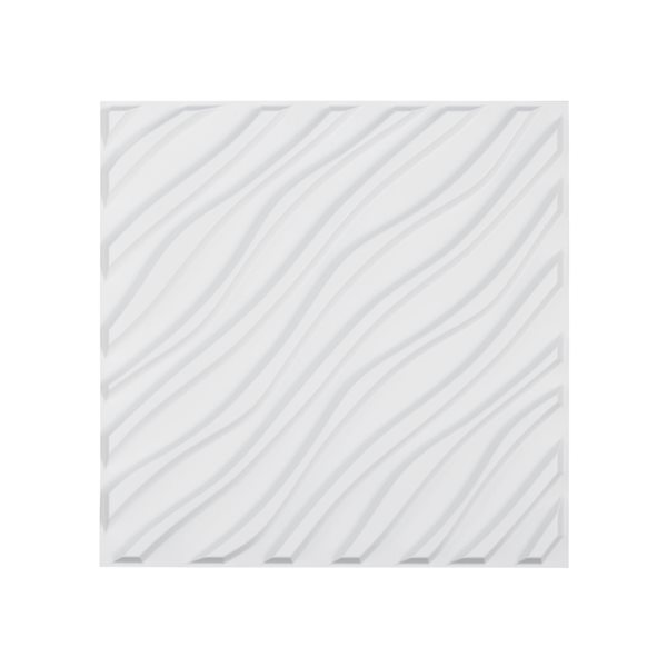 VEVOR 12-Pcs 3D Wall Panels PVC Wave Matte White 19.7 x 19.7-in - 32 ...