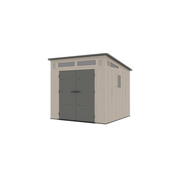 Small Rona Sheds LEGION Outdoor Storage Shed Resin Double Doors 8 x 8-ft LG-SH670 | RONA
