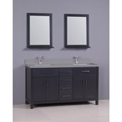 Vanité avec comptoir en quartz Golden Elite, 60