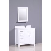 Vanité avec comptoir en quartz Golden Elite, 36