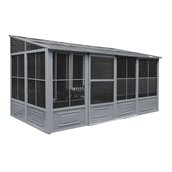 Solarium 4 saisons de Gazebo Penguin, 10'x16', gris