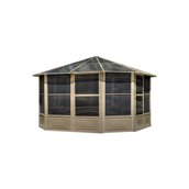 Solarium extérieur 4 saisons Gazebo Penguin, 12'x12', beige