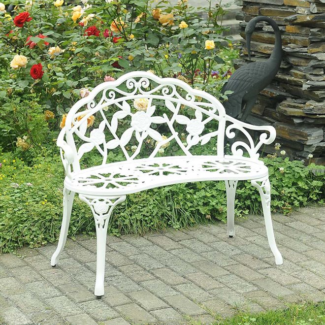 Banc de jardin rétro Sunjoy , blanc | RONA Banc de jardin rétro Sunjoy , blanc | RONA
