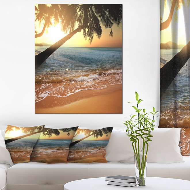 tropical beach canvas print
