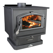 US Stove Company Steel Plated Wood Stove - 2500 sq. ft.